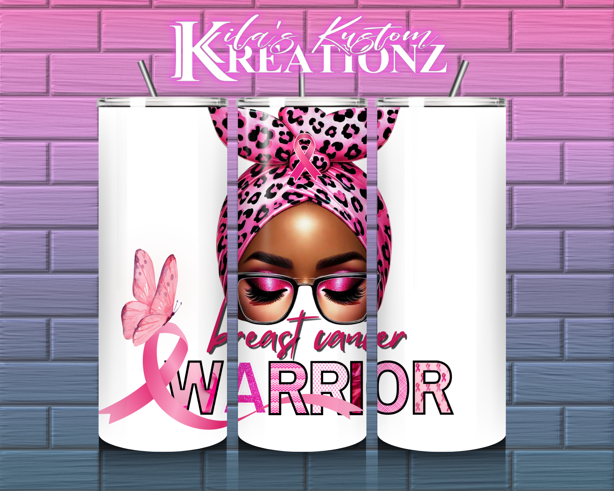 Breast Cancer Warrior Tumbler 20 oz.