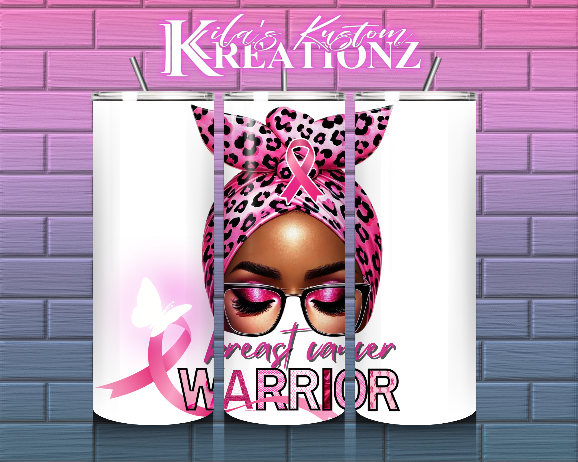 Breast Cancer Warrior Tumbler 20 oz.