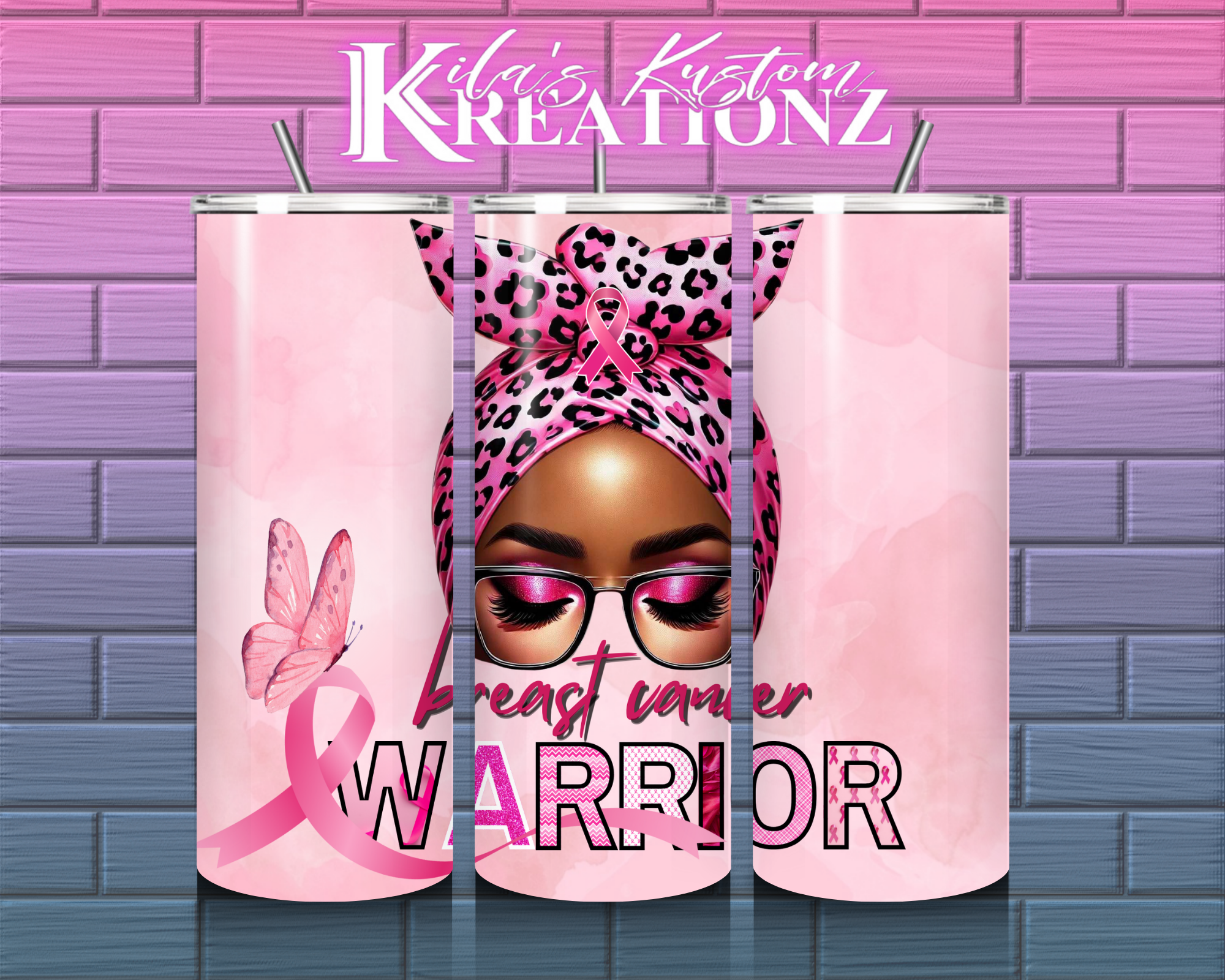 Breast Cancer Warrior Tumbler 20 oz.