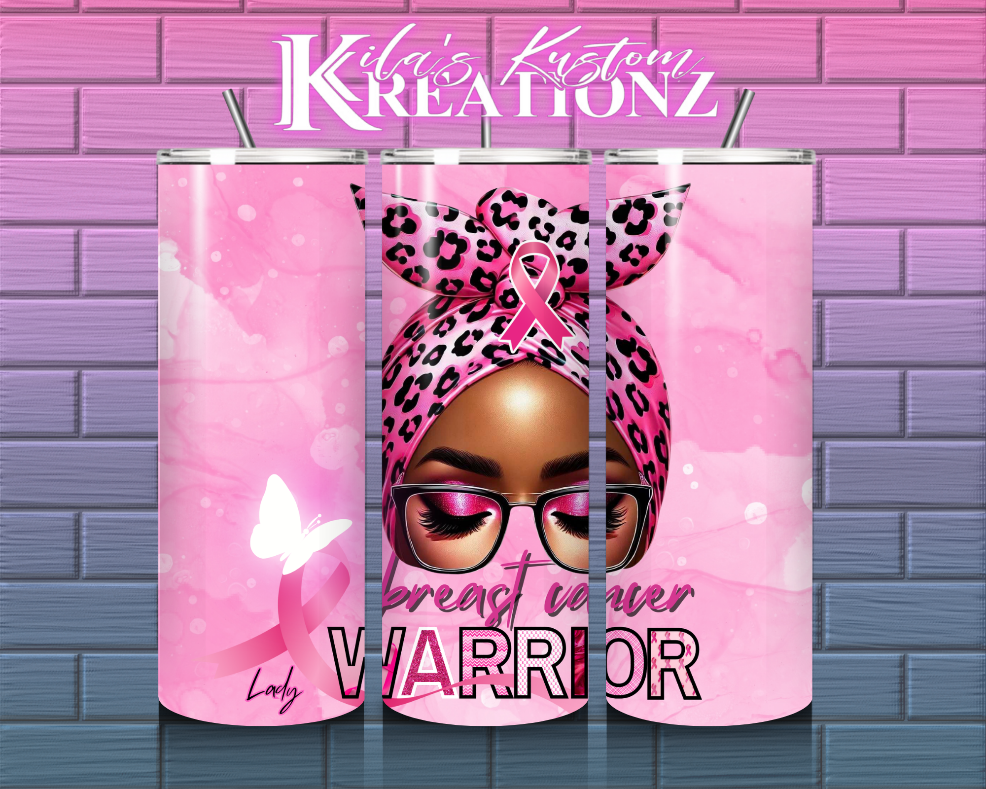 Breast Cancer Warrior Tumbler 20 oz.