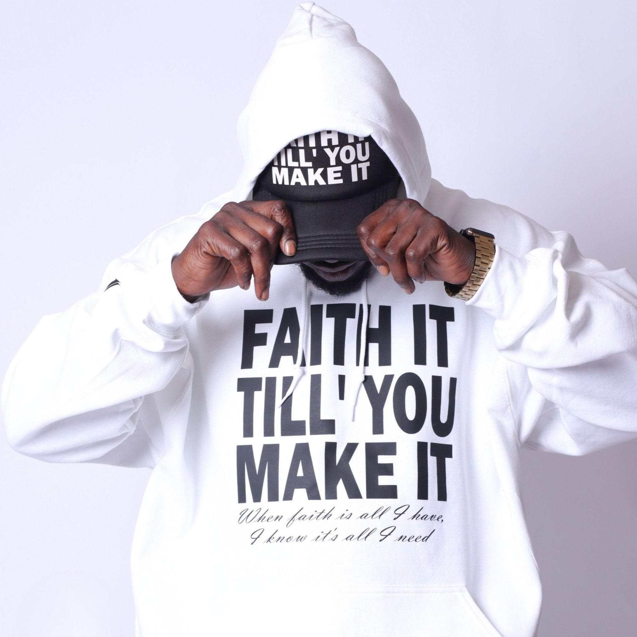 White "Faith It" Hoodie
