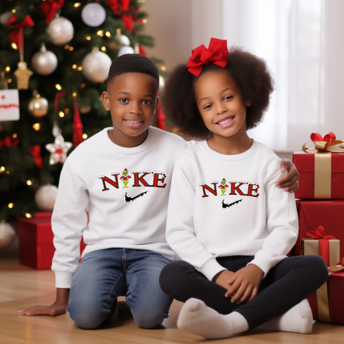 Little Grinch Nike Inspired Grinch Sweatshirt