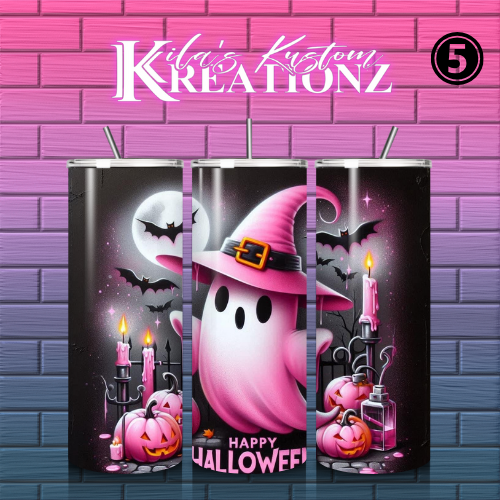 Halloween Tumbler (Pink designs) 20 oz.