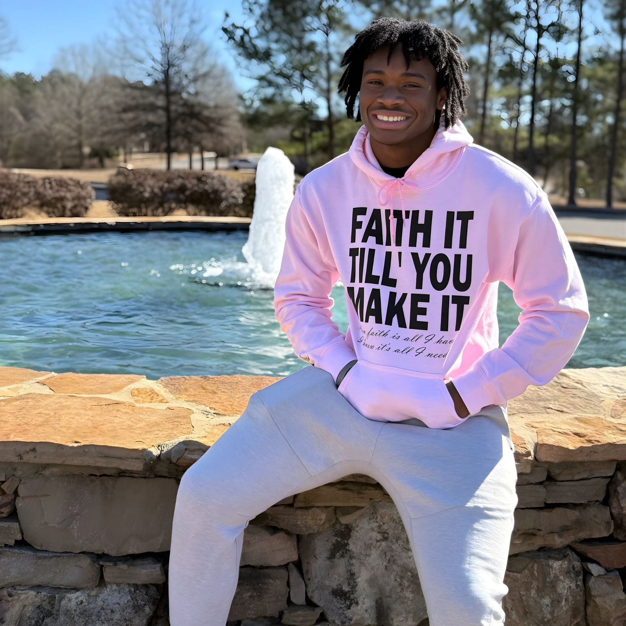 Pink/Black V-day "Faith It" Hoodie