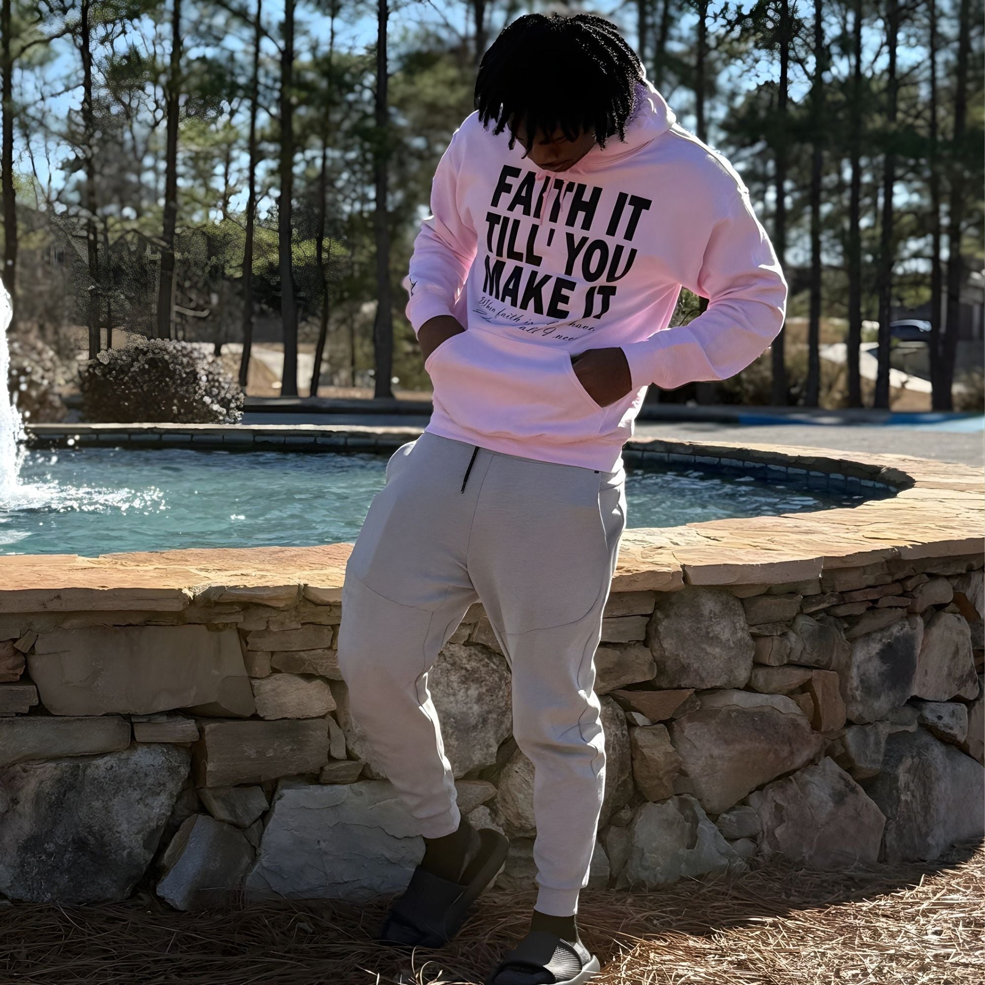 Pink/Black V-day "Faith It" Hoodie