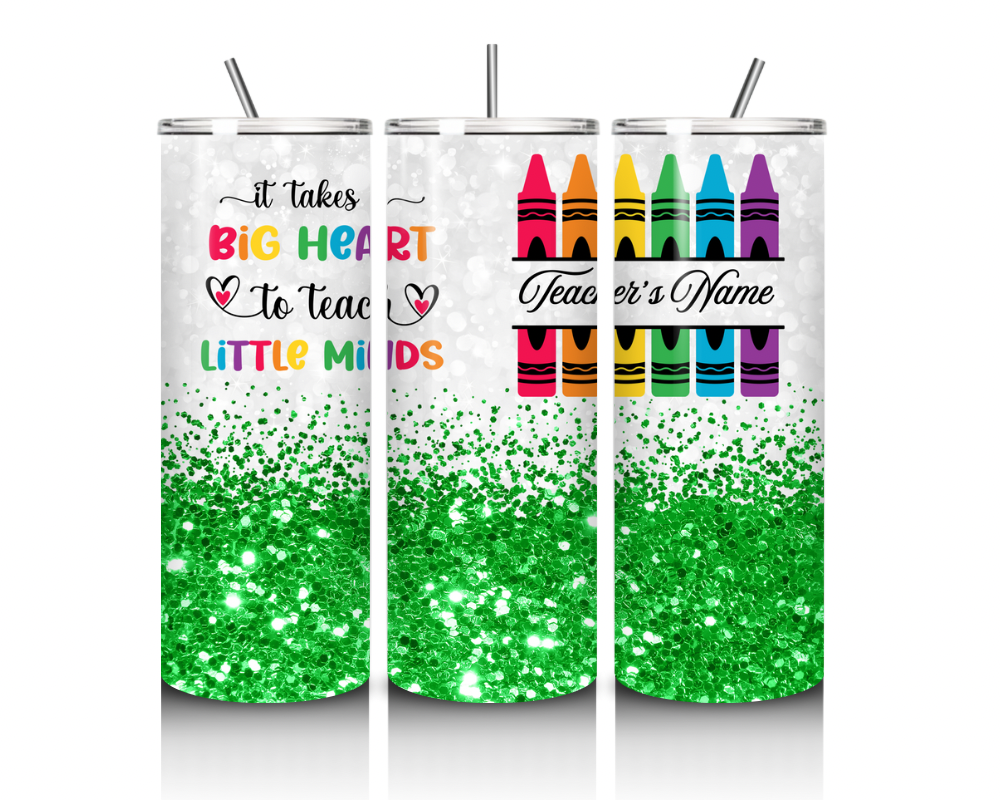 Big Hearts, Little Minds Crayon 20 oz Tumbler