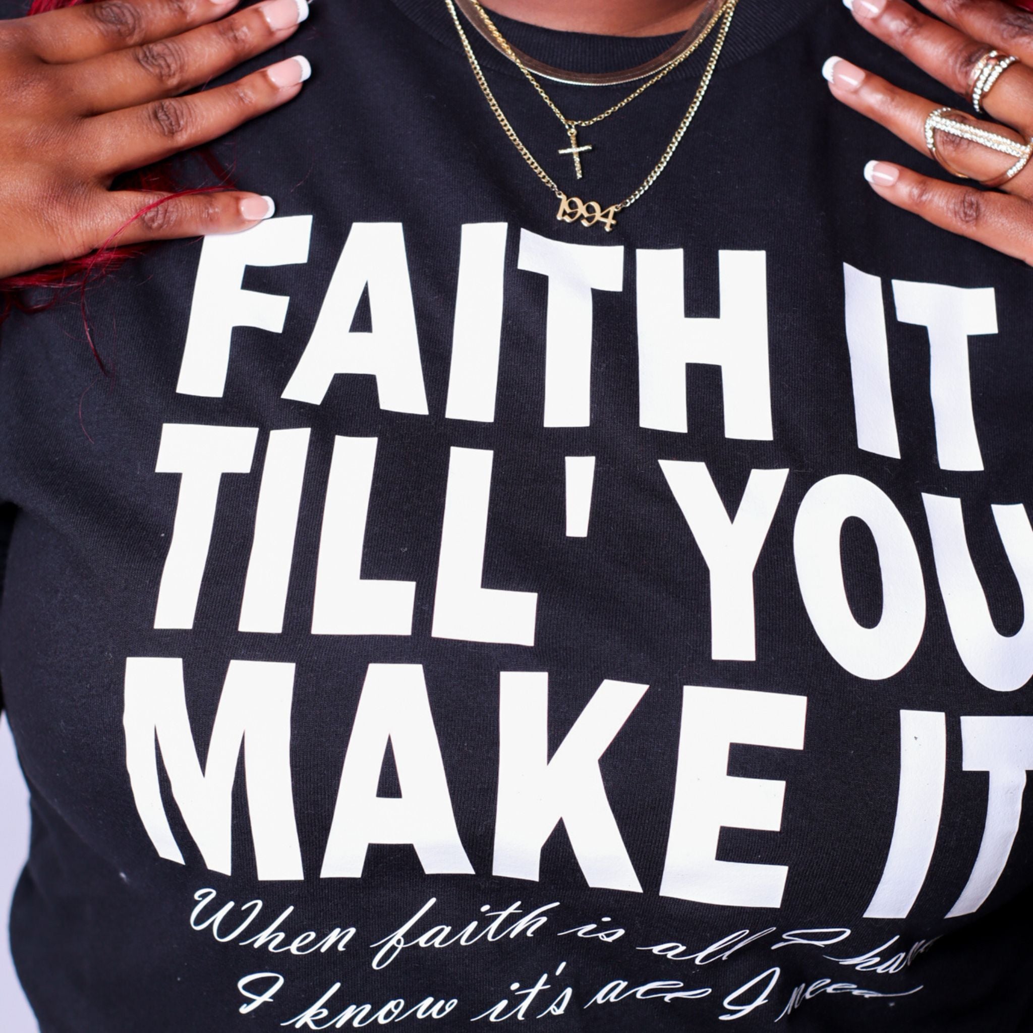 Black "Faith It" T-Shirt