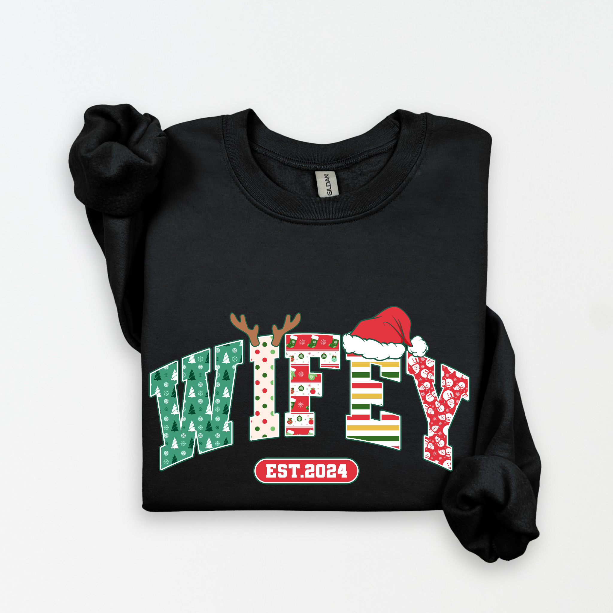 Hubby & Wifey Christmas Sweatshirts (SET)