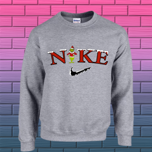 Adult Nike Inspired Grinch Sweatshirt