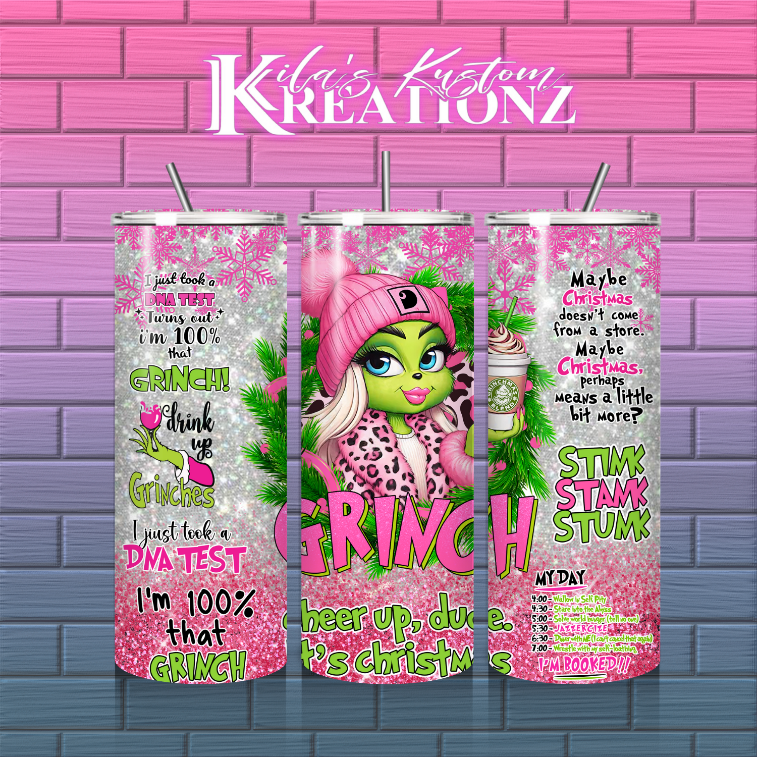 Girl Grinch (Pink & Green) 20 oz. tumbler