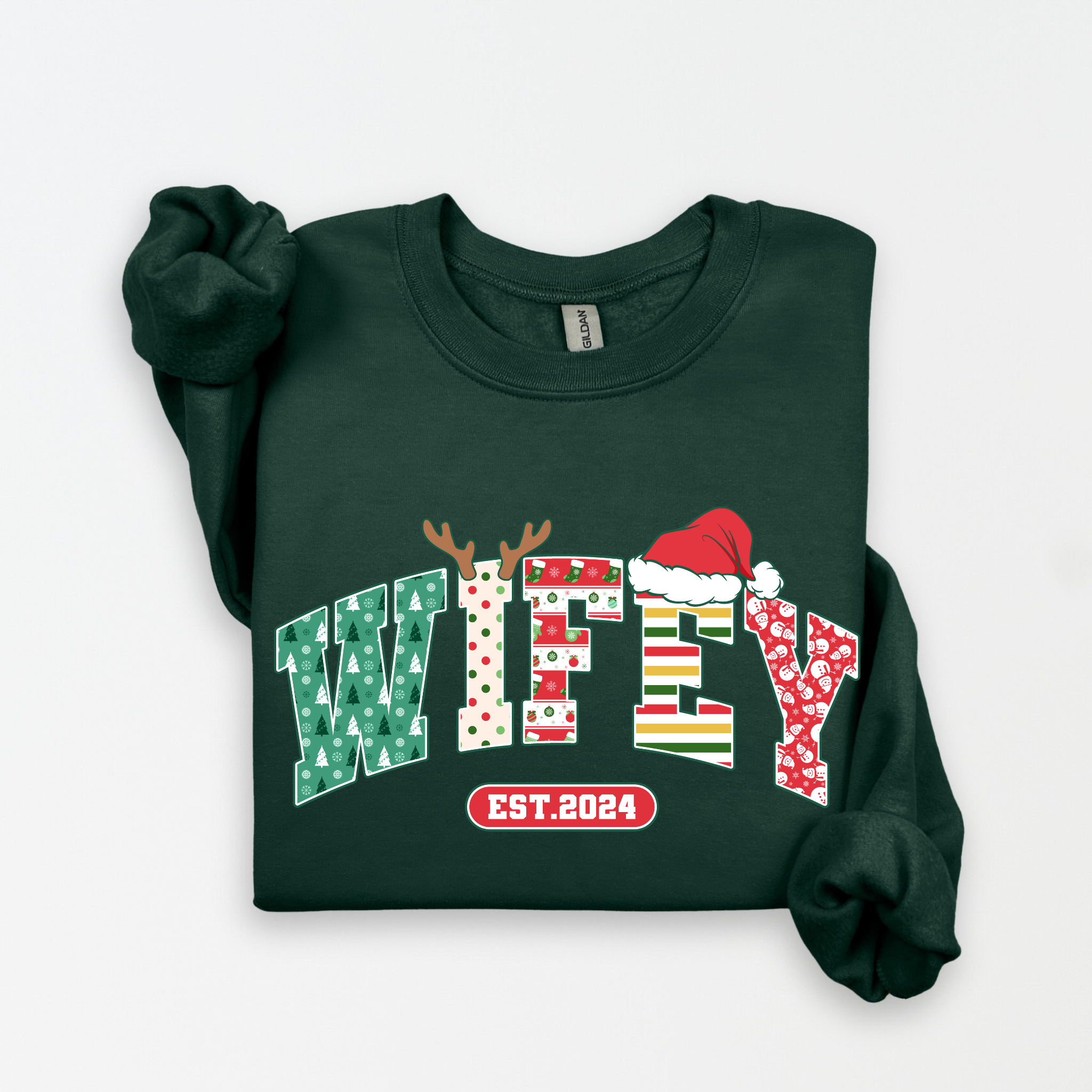 Hubby & Wifey Christmas Sweatshirts (SET)