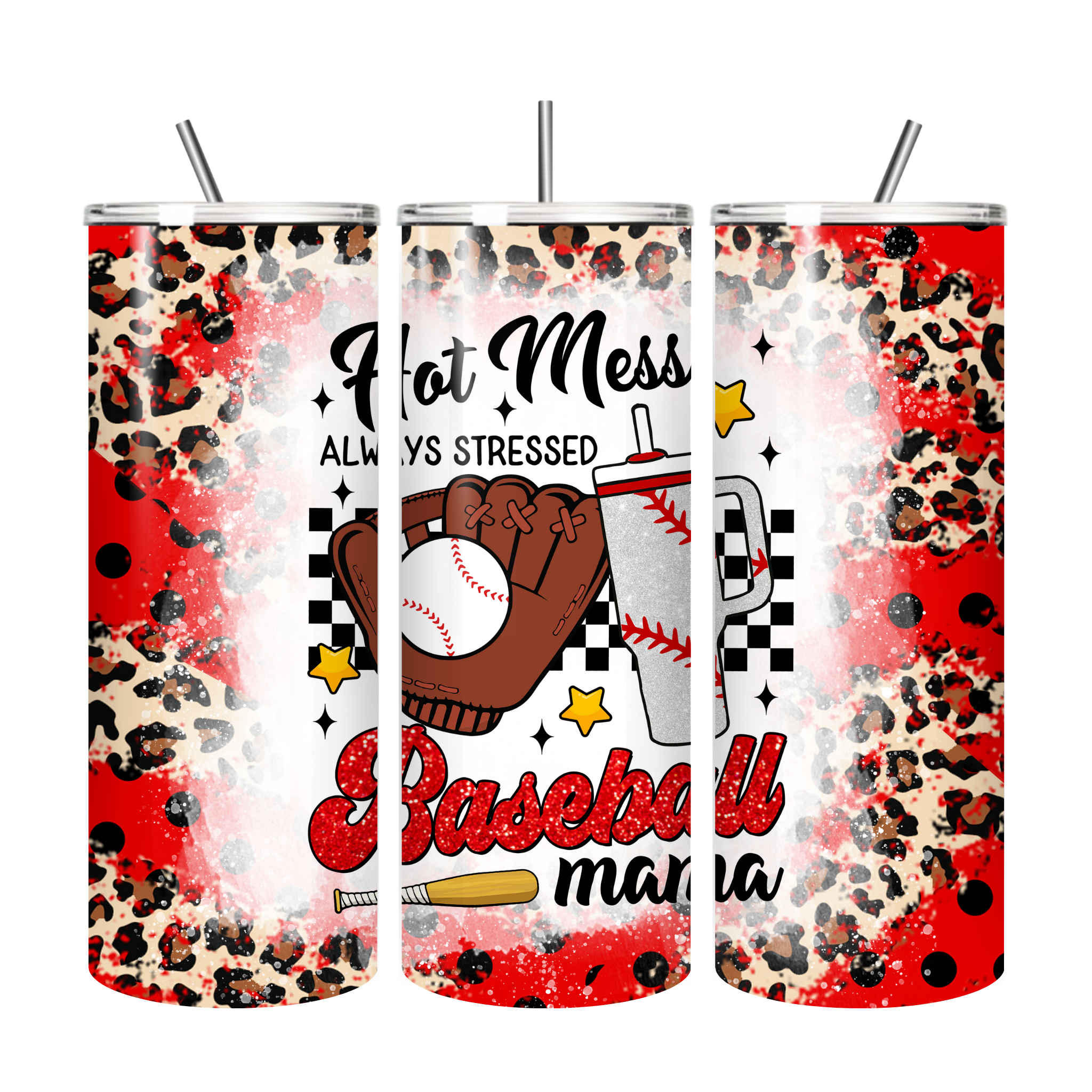 Hot Mess Baseball Mama 20 oz. tumbler