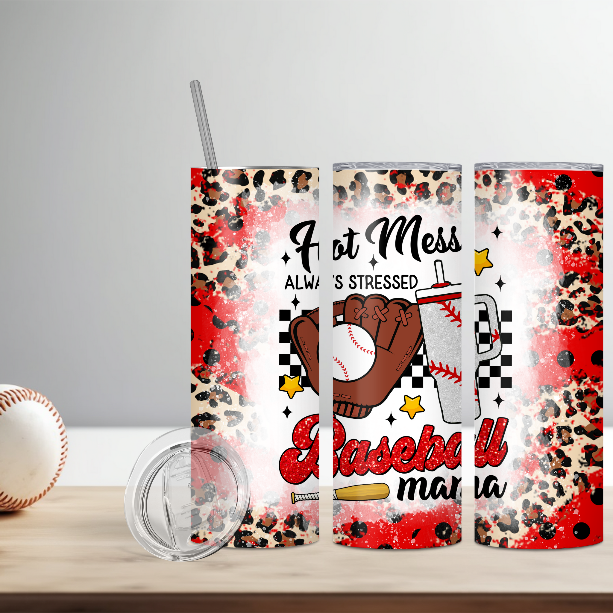 Hot Mess Baseball Mama 20 oz. tumbler