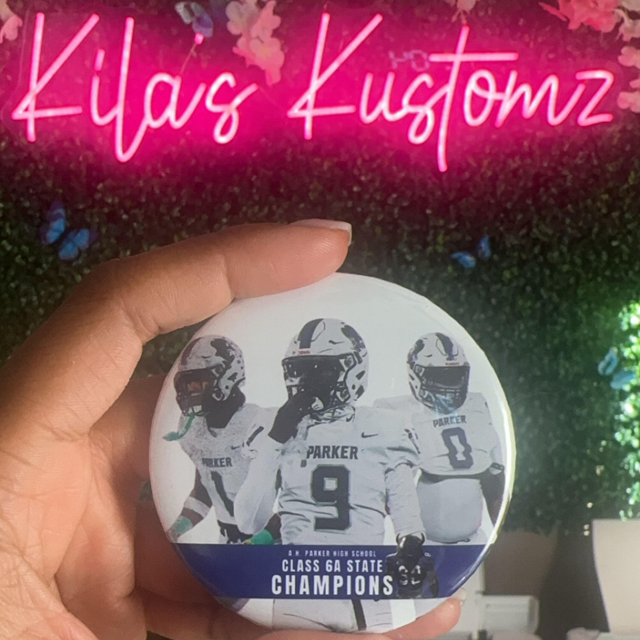 A.H. Parker 6A State Championship Button Pin