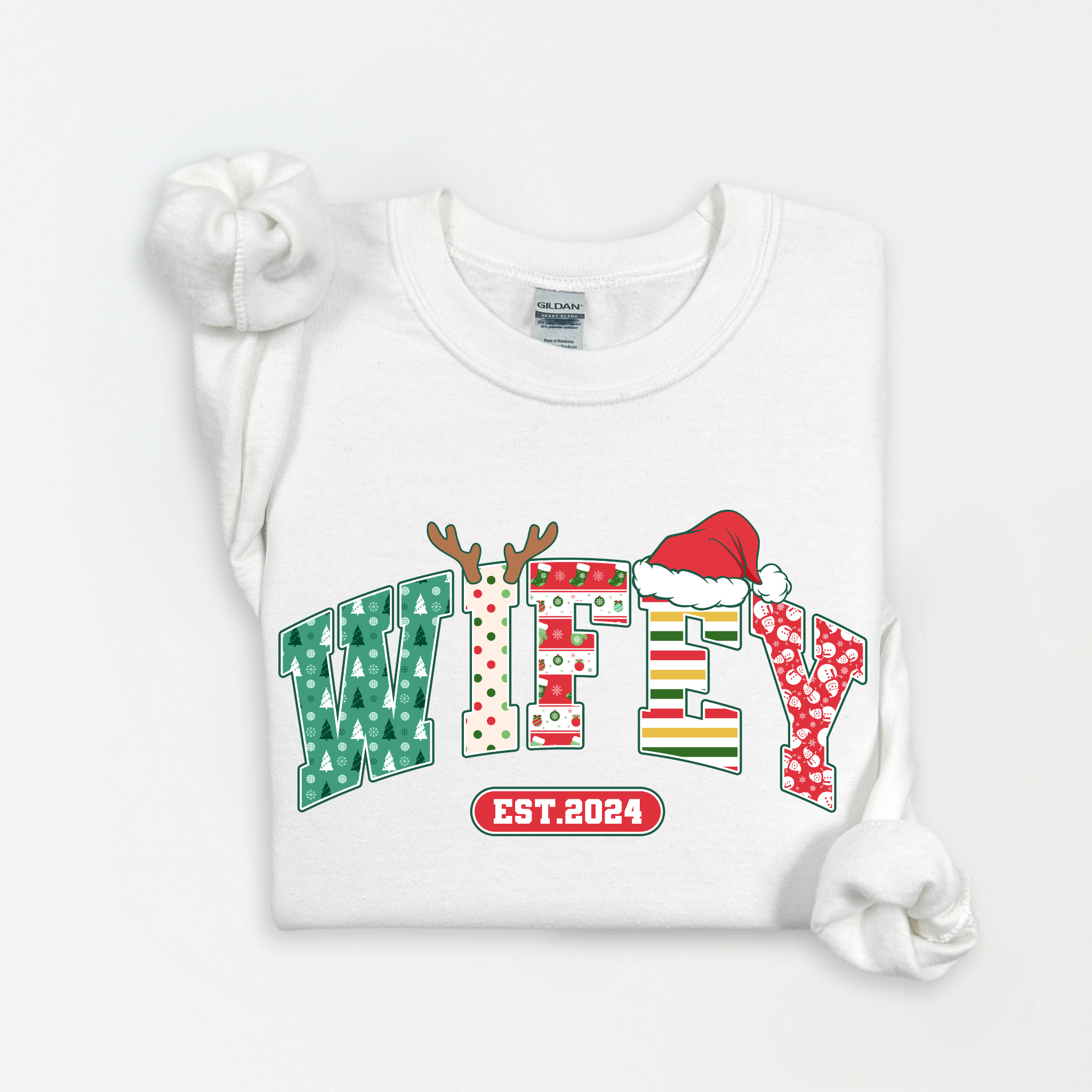 Hubby & Wifey Christmas Sweatshirts (SET)