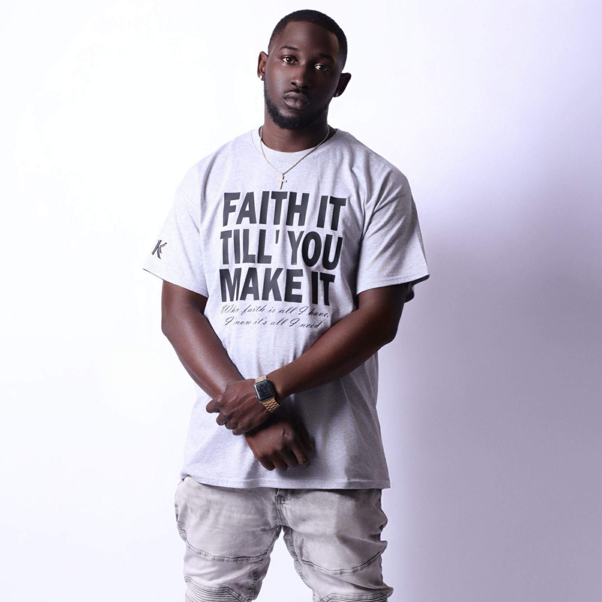 Gray "Faith It" T-Shirt