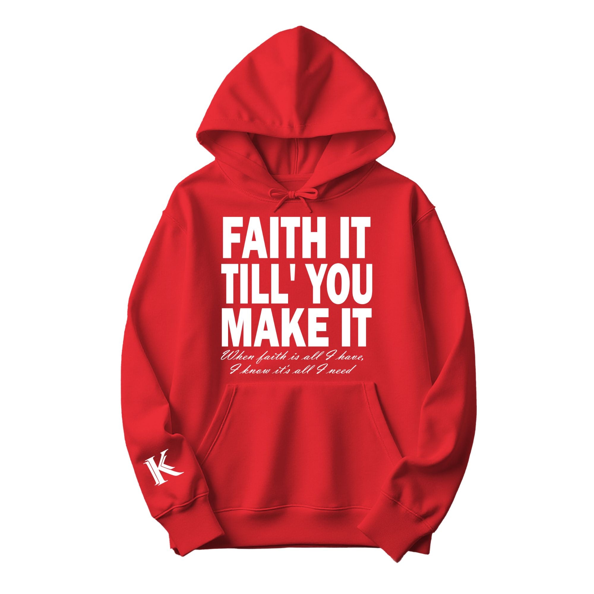 Red/White "Faith It" Hoodie