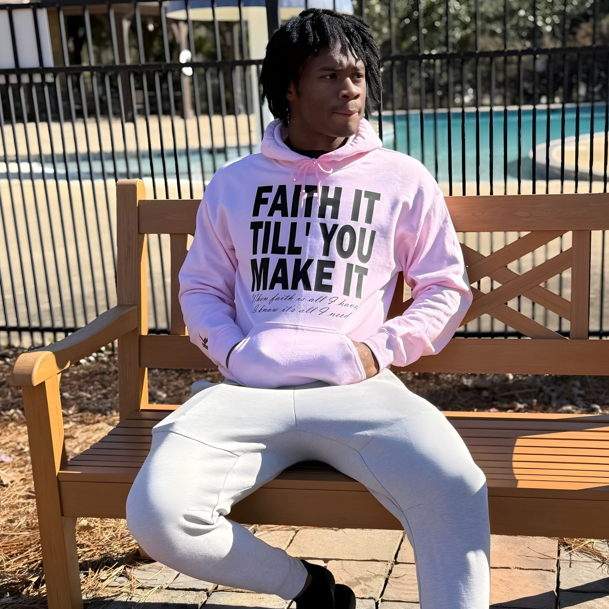 Pink/Black V-day "Faith It" Hoodie