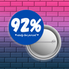 92% Button Pin