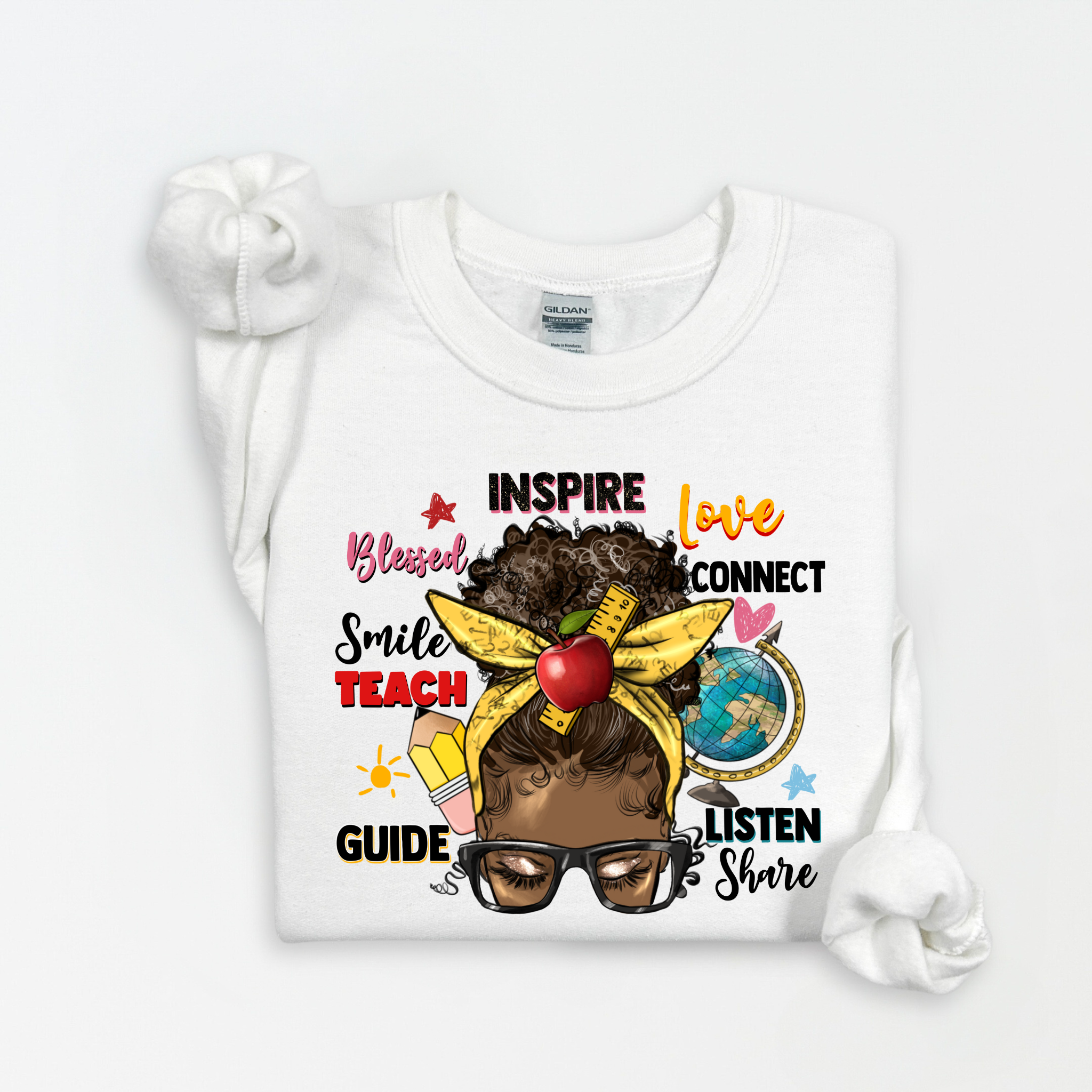 Afro bun teacher