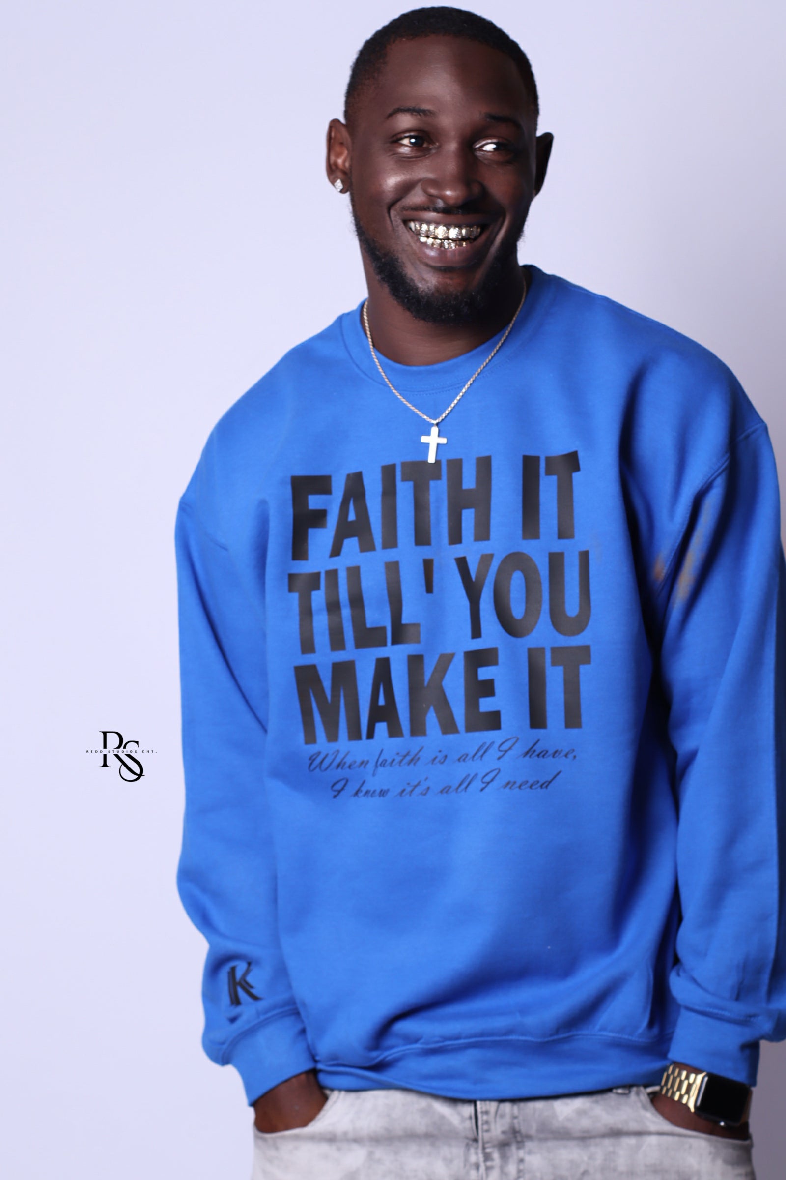 Royal blue "Faith It" Sweatshirt