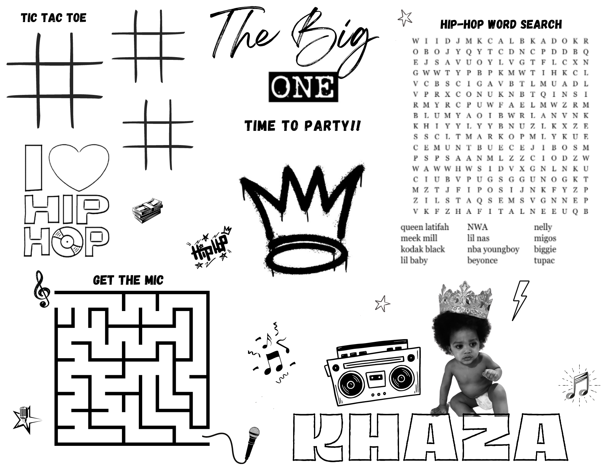 Kids Custom Activity Sheets