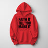 Red "Faith It" Hoodie